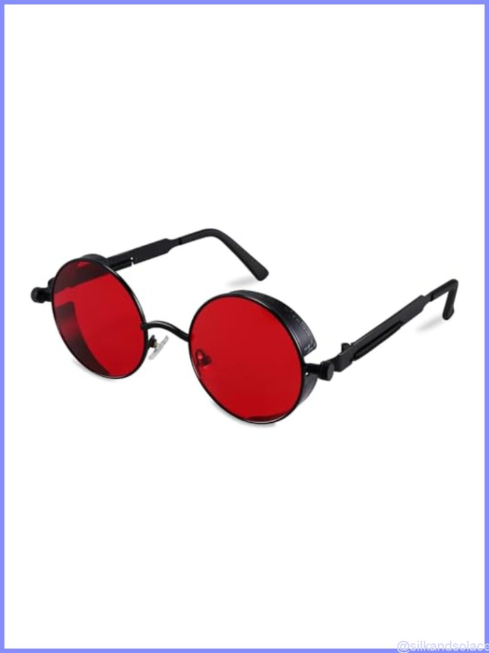 Retro Steampunk Round Metal Frame Sunglasses UV400 Full Frame